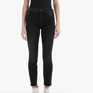 | Mother | High Waisted Looker Ankle Fray - Blackbird Size 24
